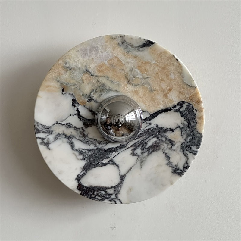Isolde Round Marble Wall Sconce