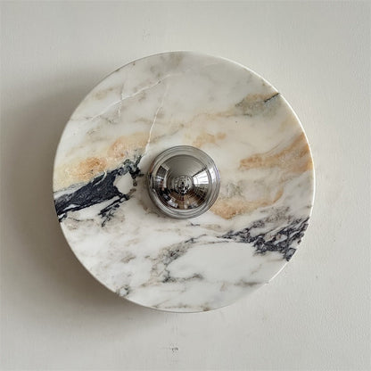 Isolde Round Marble Wall Sconce