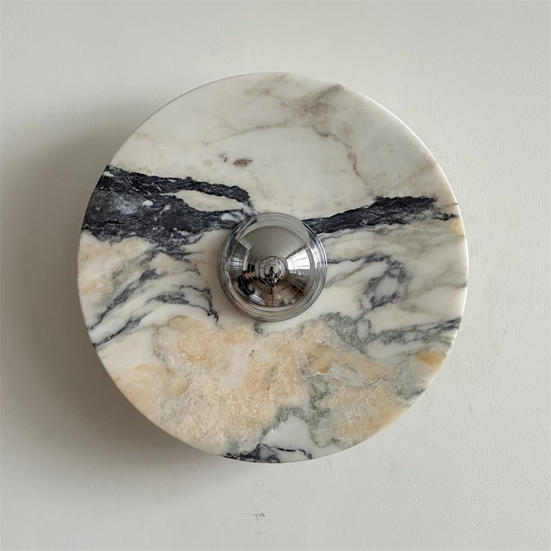 Isolde Round Marble Wall Sconce