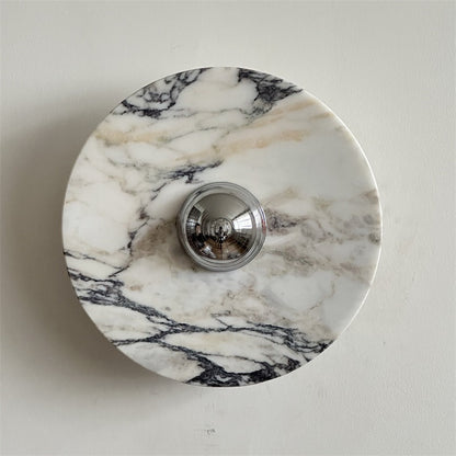 Isolde Round Marble Wall Sconce