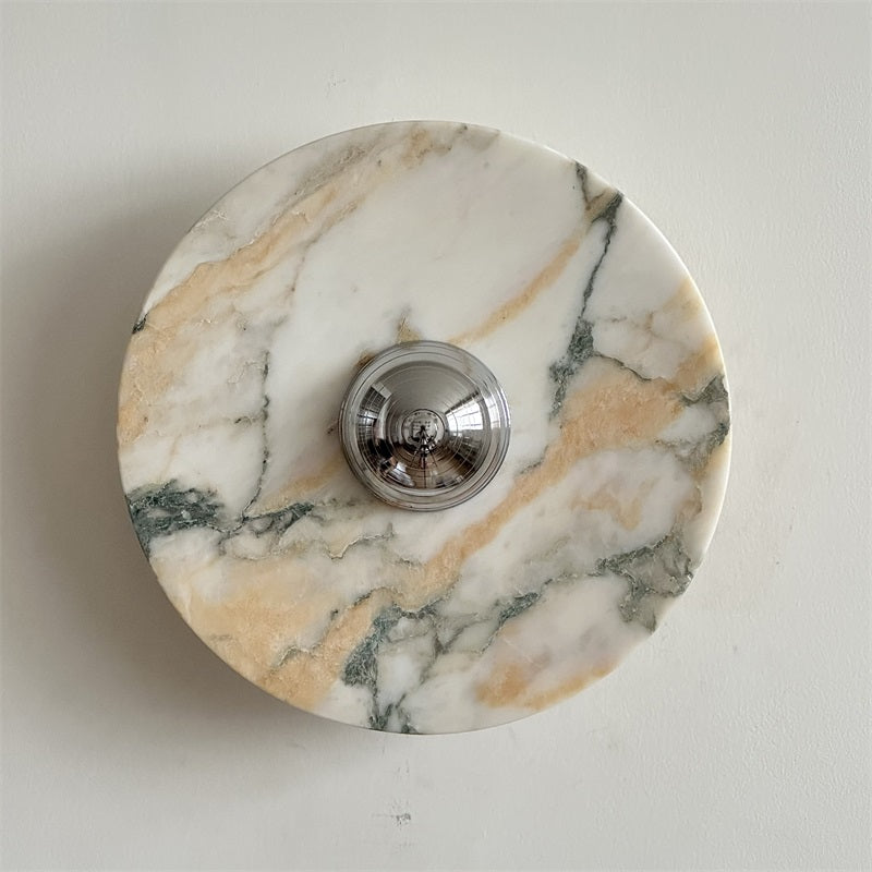 Isolde Round Marble Wall Sconce