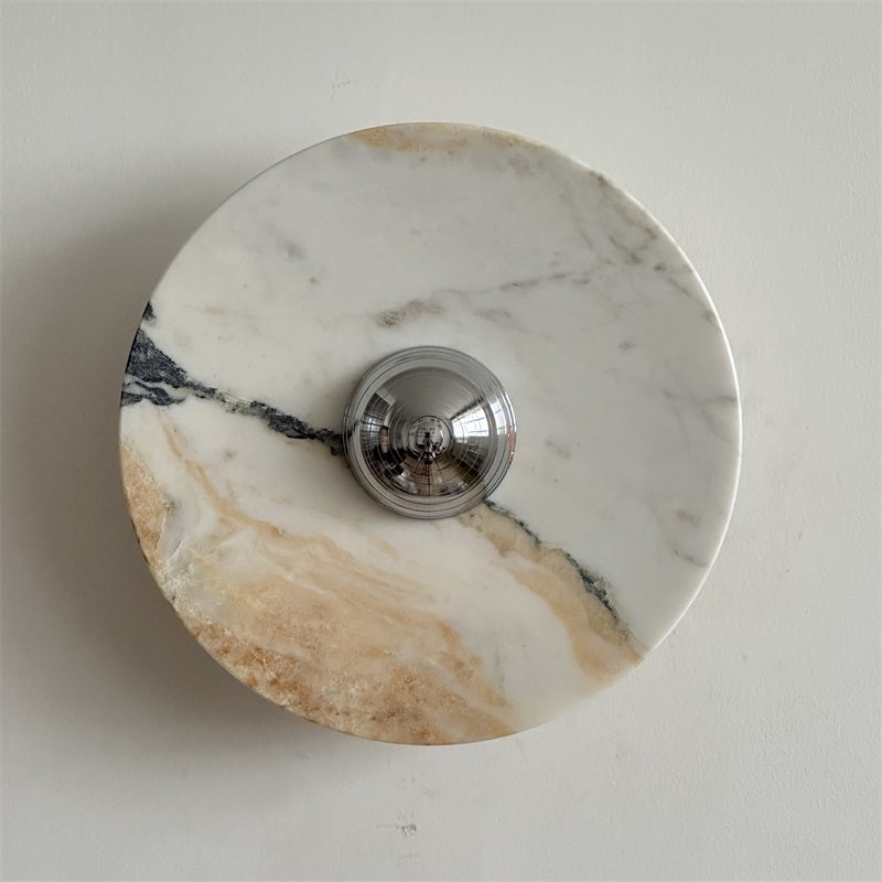 Isolde Round Marble Wall Sconce
