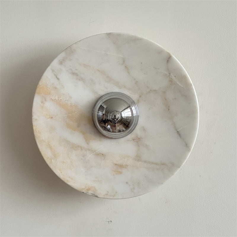 Isolde Round Marble Wall Sconce