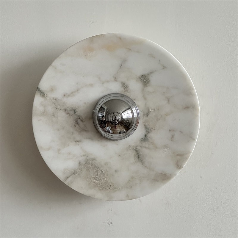 Isolde Round Marble Wall Sconce