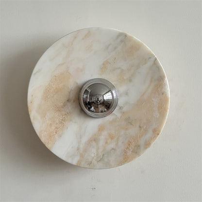 Isolde Round Marble Wall Sconce