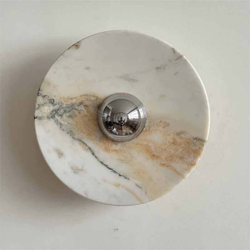 Isolde Round Marble Wall Sconce