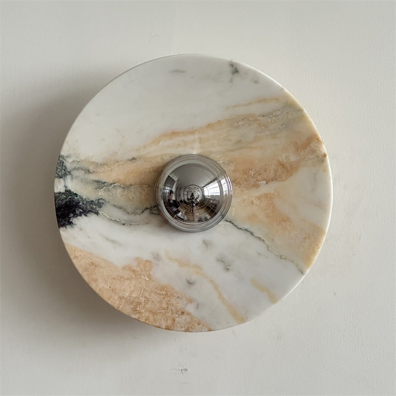 Isolde Round Marble Wall Sconce
