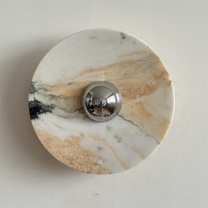 Isolde Round Marble Wall Sconce