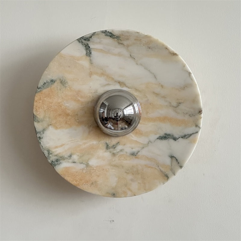 Isolde Round Marble Wall Sconce