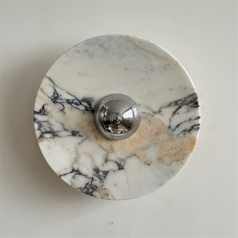 Isolde Round Marble Wall Sconce