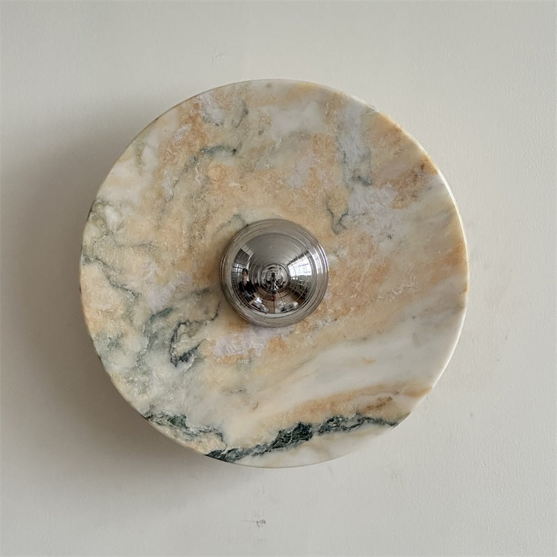 Isolde Round Marble Wall Sconce