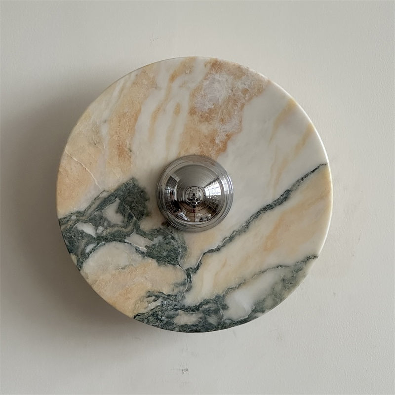 Isolde Round Marble Wall Sconce