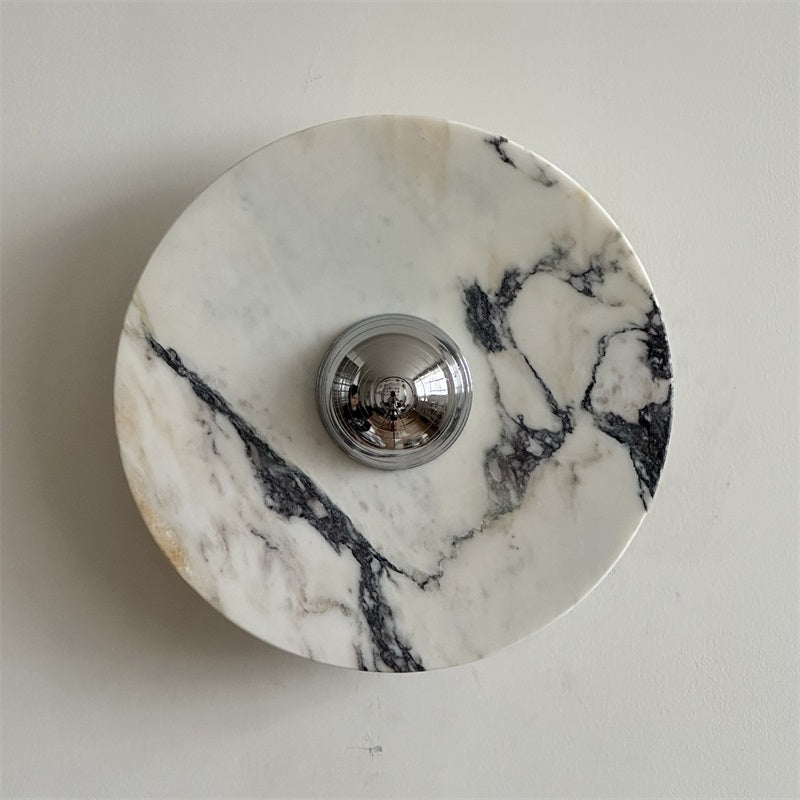 Isolde Round Marble Wall Sconce