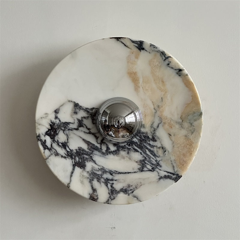 Isolde Round Marble Wall Sconce