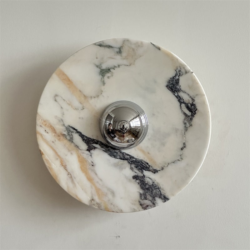 Isolde Round Marble Wall Sconce
