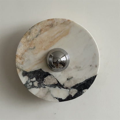 Isolde Round Marble Wall Sconce