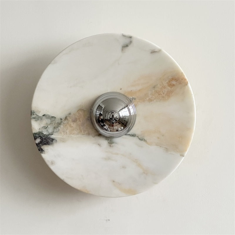 Isolde Round Marble Wall Sconce