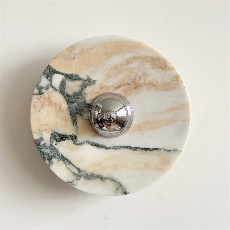 Isolde Round Marble Wall Sconce