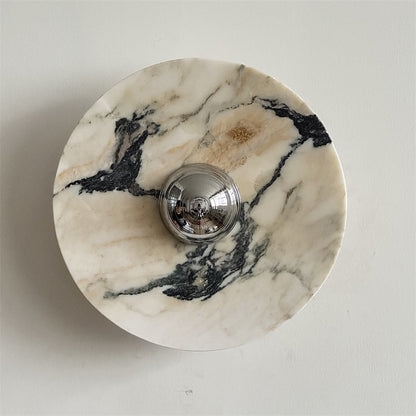 Isolde Round Marble Wall Sconce