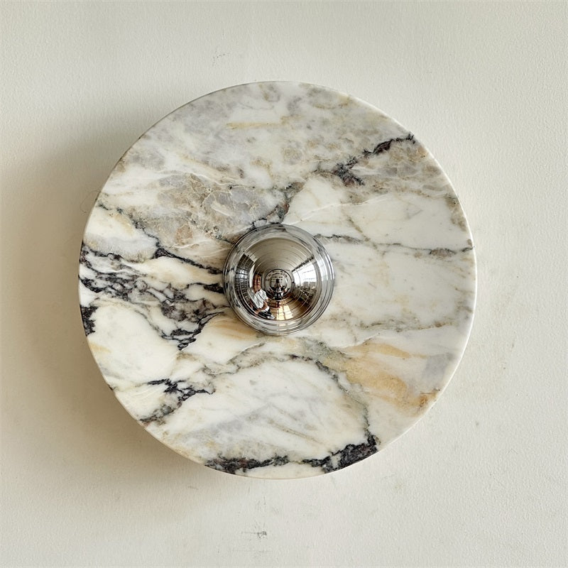 Isolde Round Marble Wall Sconce
