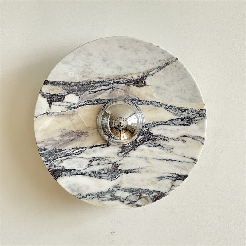 Isolde Round Marble Wall Sconce