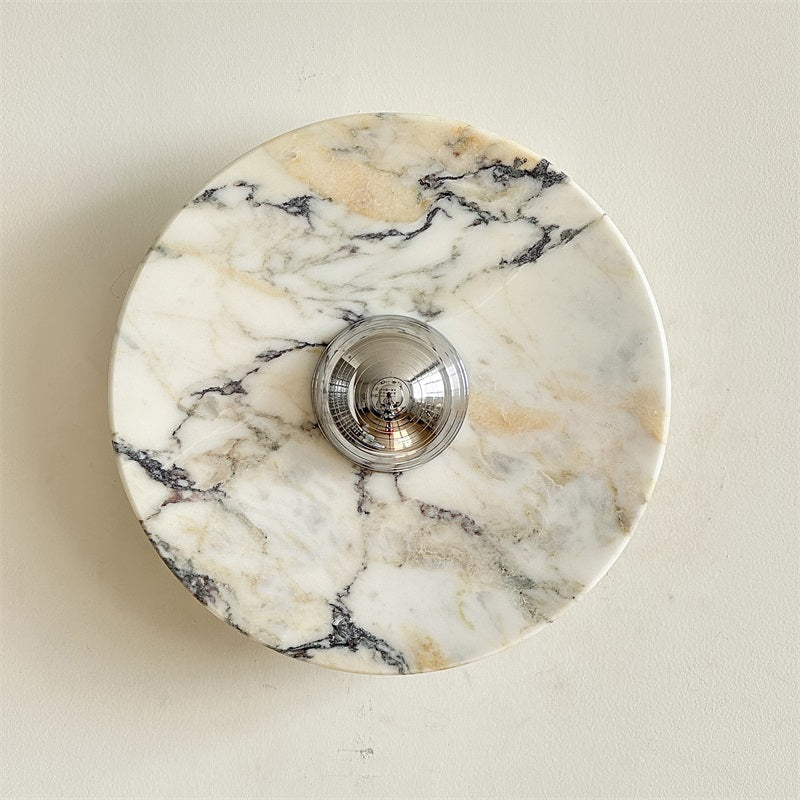 Isolde Round Marble Wall Sconce