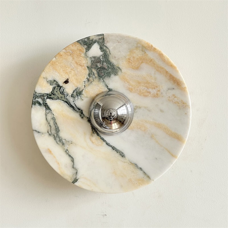 Isolde Round Marble Wall Sconce