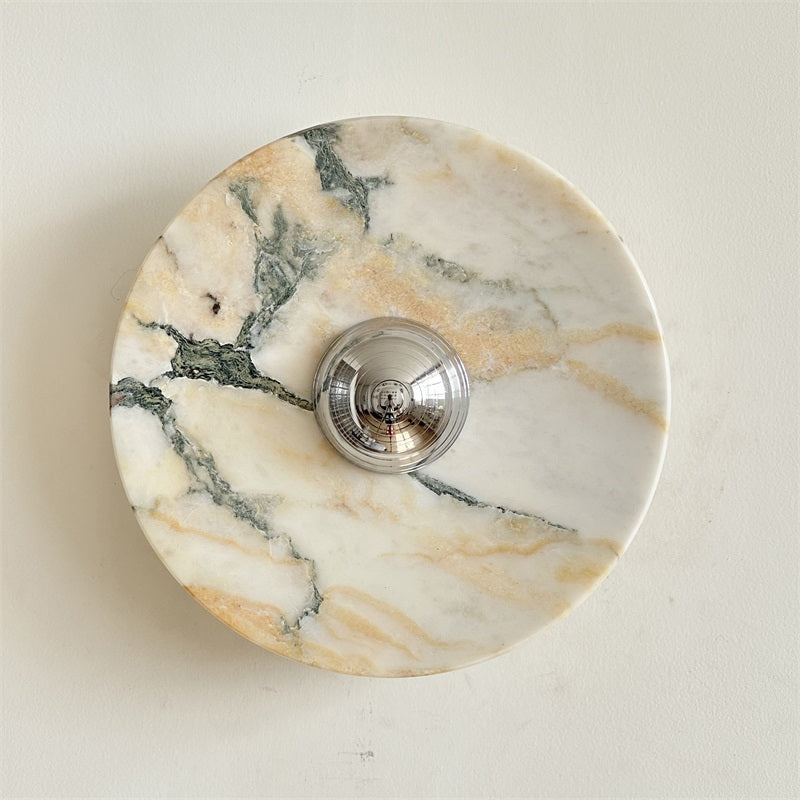 Isolde Round Marble Wall Sconce