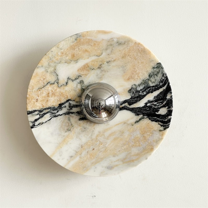 Isolde Round Marble Wall Sconce
