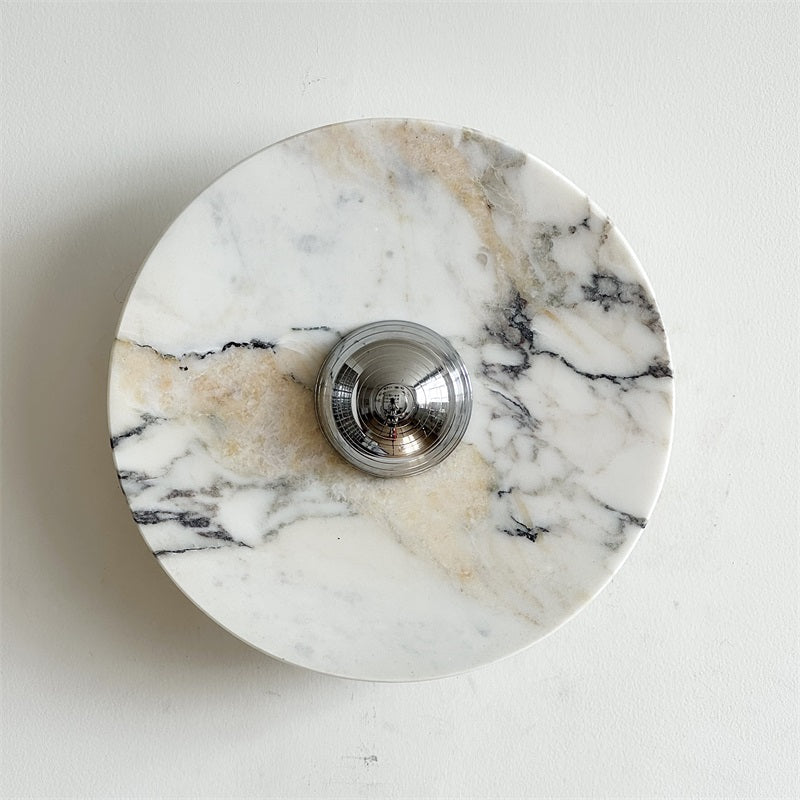 Isolde Round Marble Wall Sconce