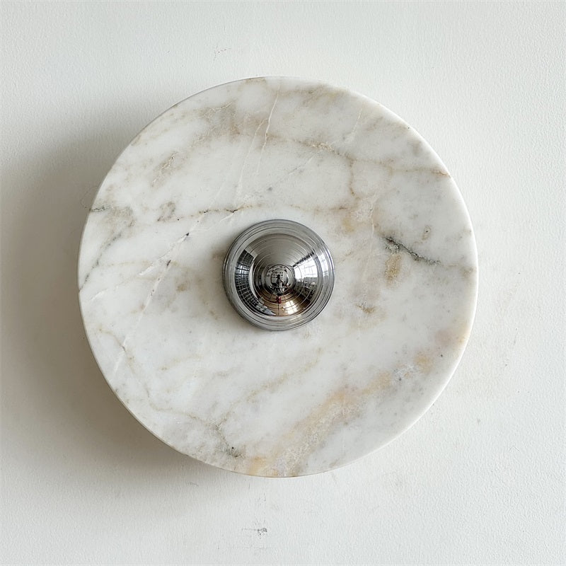 Isolde Round Marble Wall Sconce