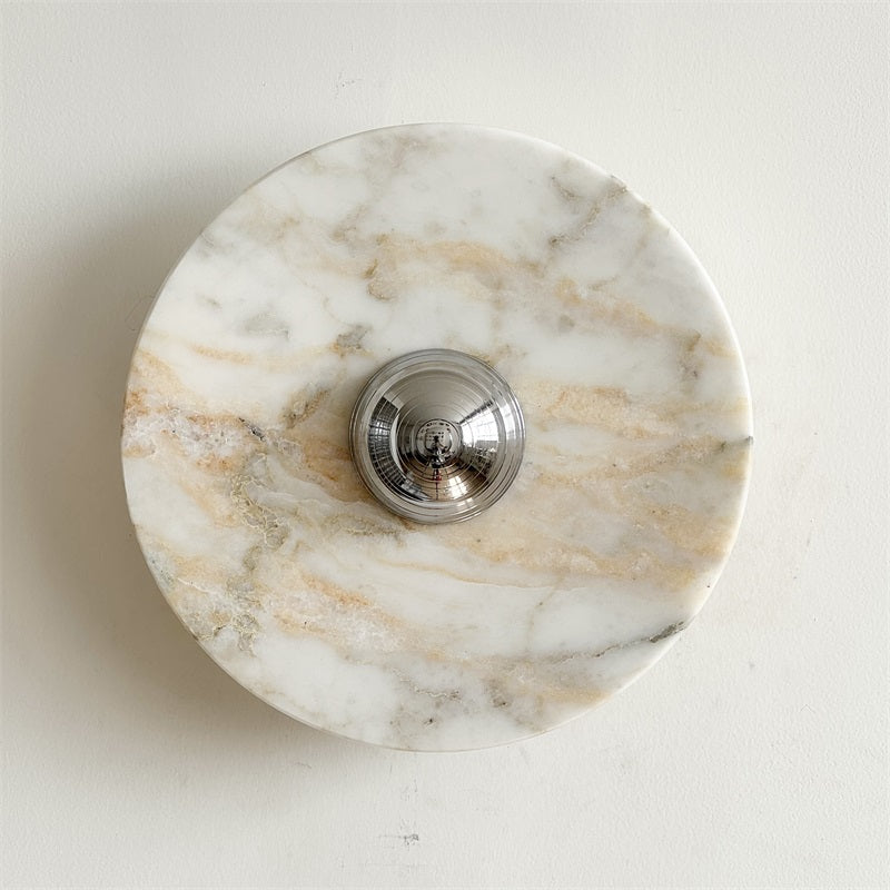 Isolde Round Marble Wall Sconce