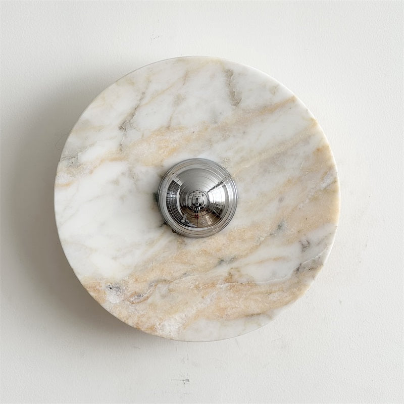 Isolde Round Marble Wall Sconce