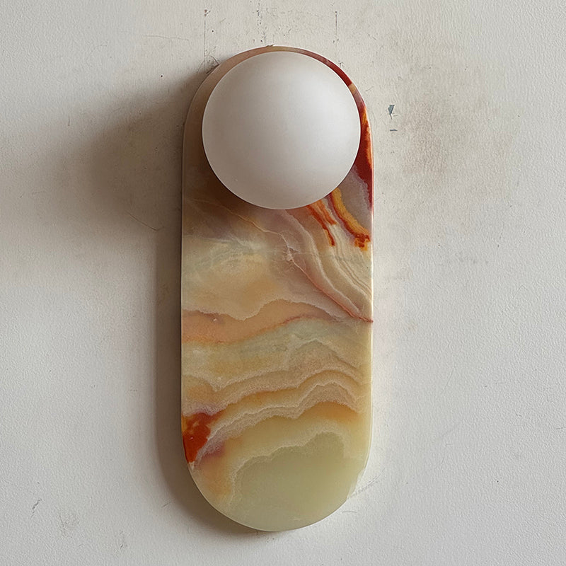 Marisol Cyan Onyx Wall Sconce