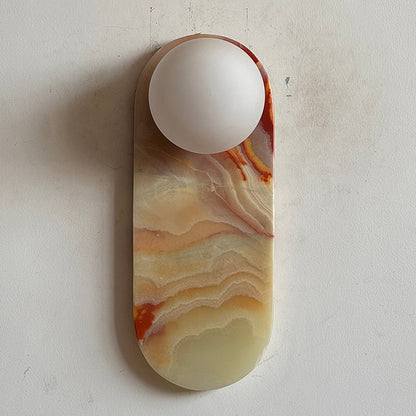 Marisol Cyan Onyx Wall Sconce