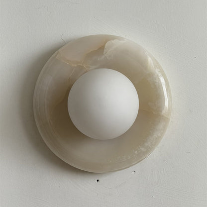 Solene White Onyx Wall Sconce
