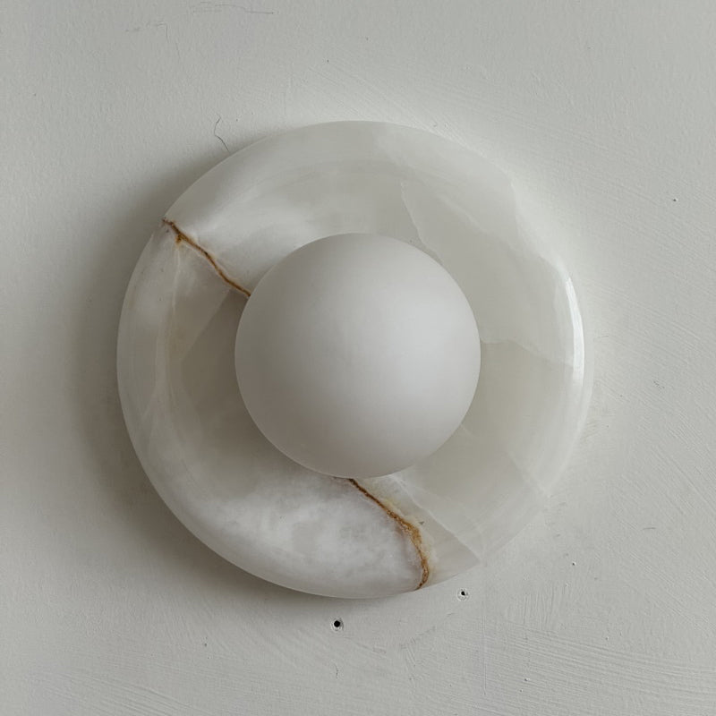 Solene White Onyx Wall Sconce