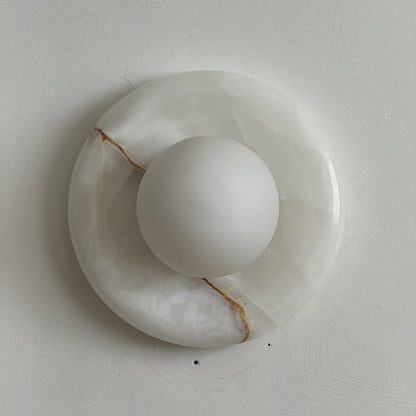 Solene White Onyx Wall Sconce
