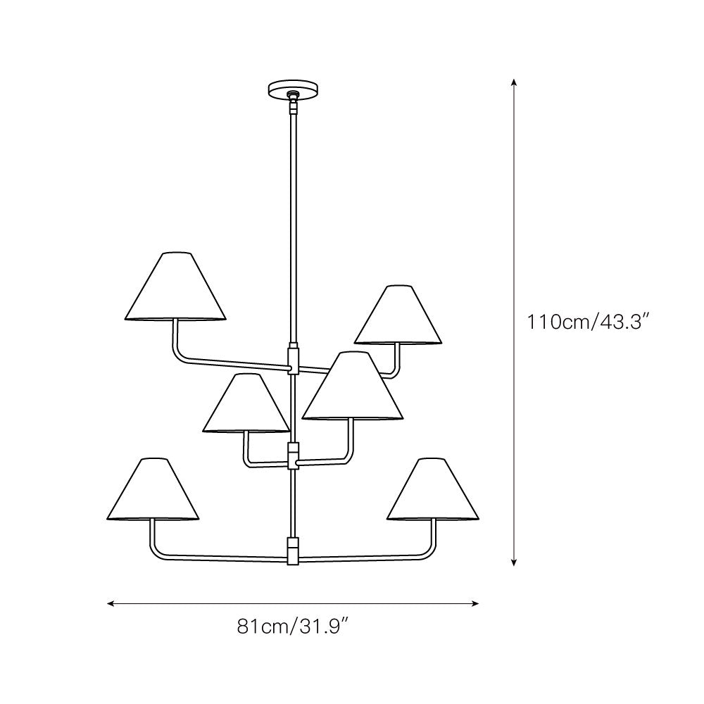 Vesan Three Tier Chandelier