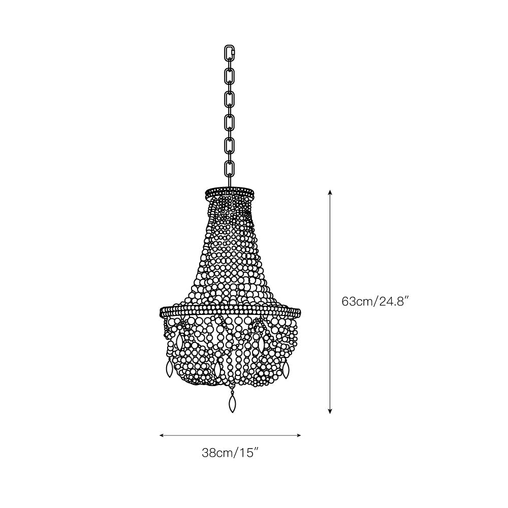 Yarara Wood Bead Chandelier