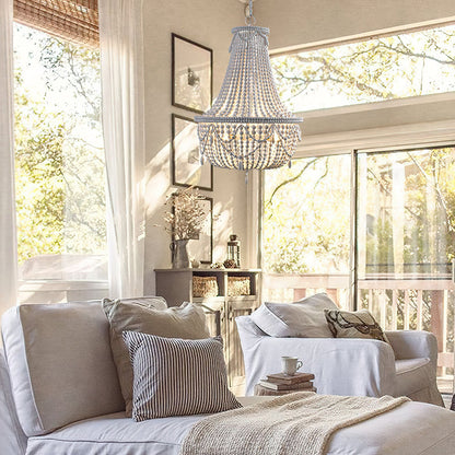 Yarara Wood Bead Chandelier