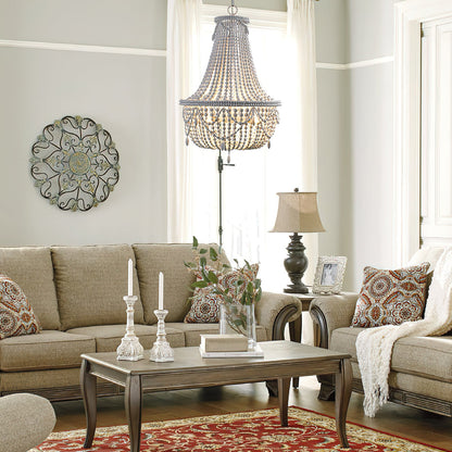 Yarara Wood Bead Chandelier