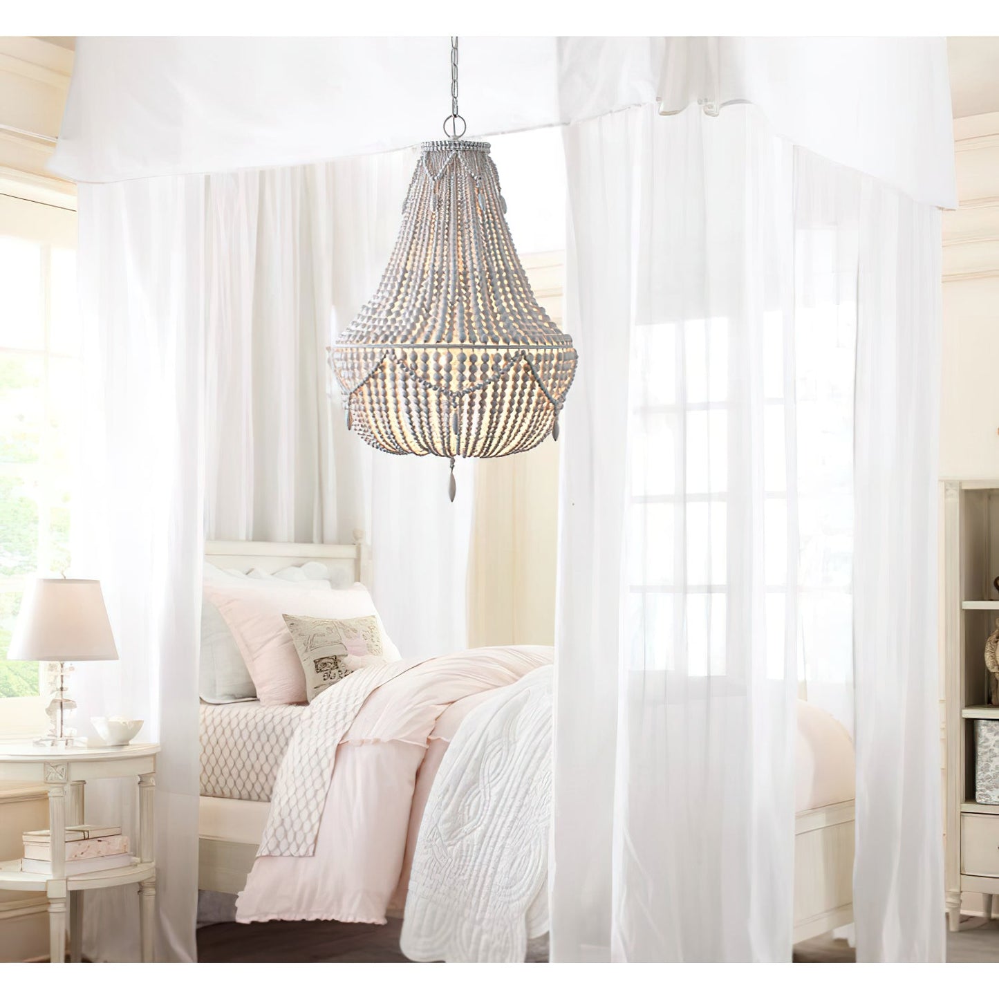 Yarara Wood Bead Chandelier