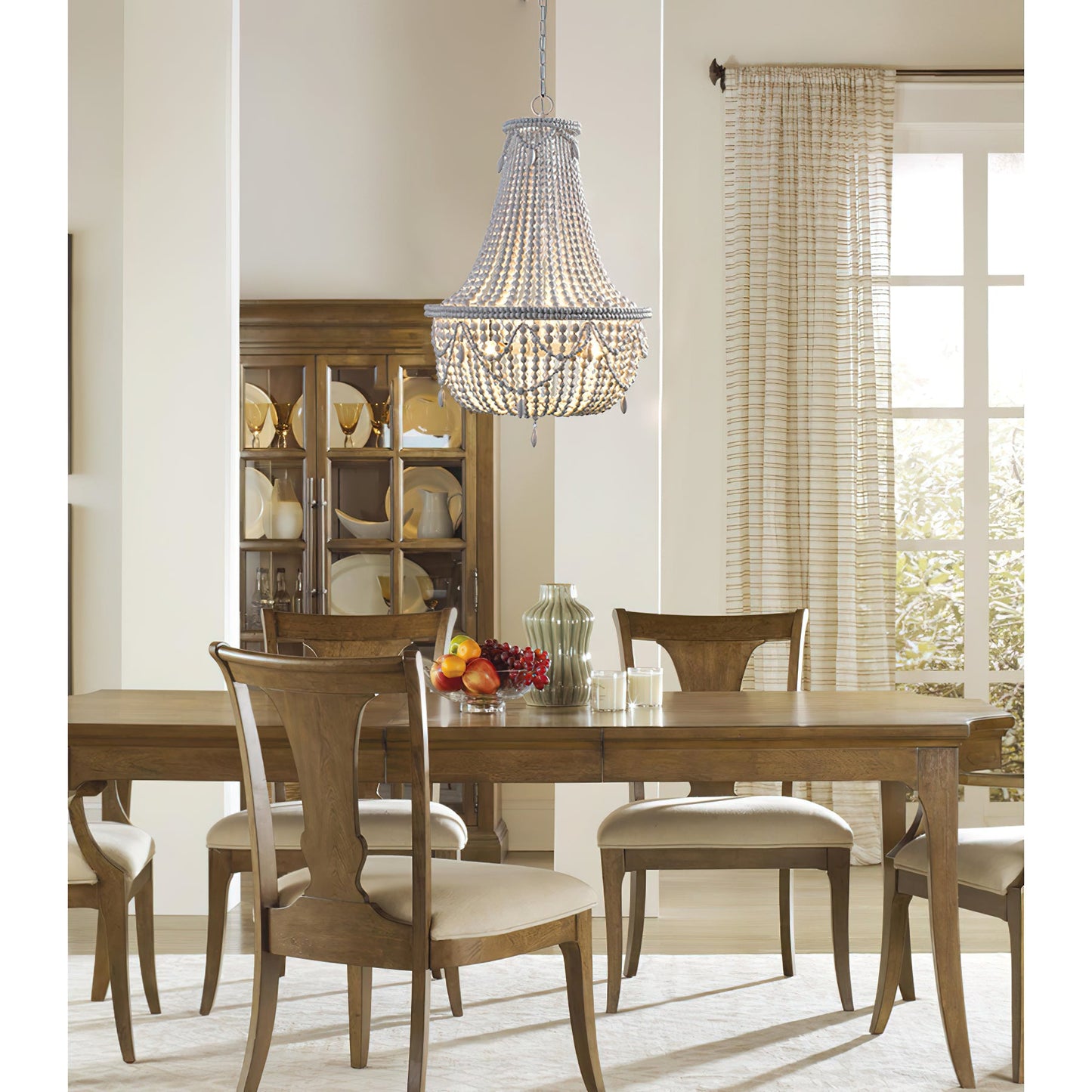 Yarara Wood Bead Chandelier