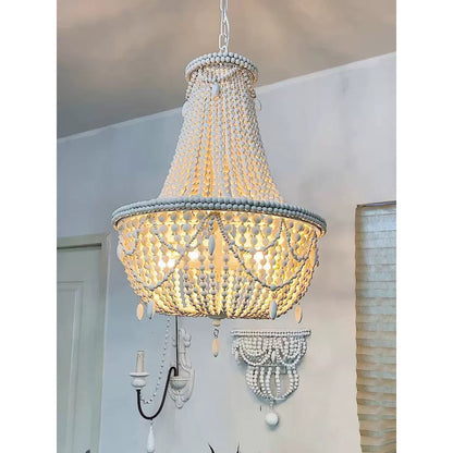 Yarara Wood Bead Chandelier