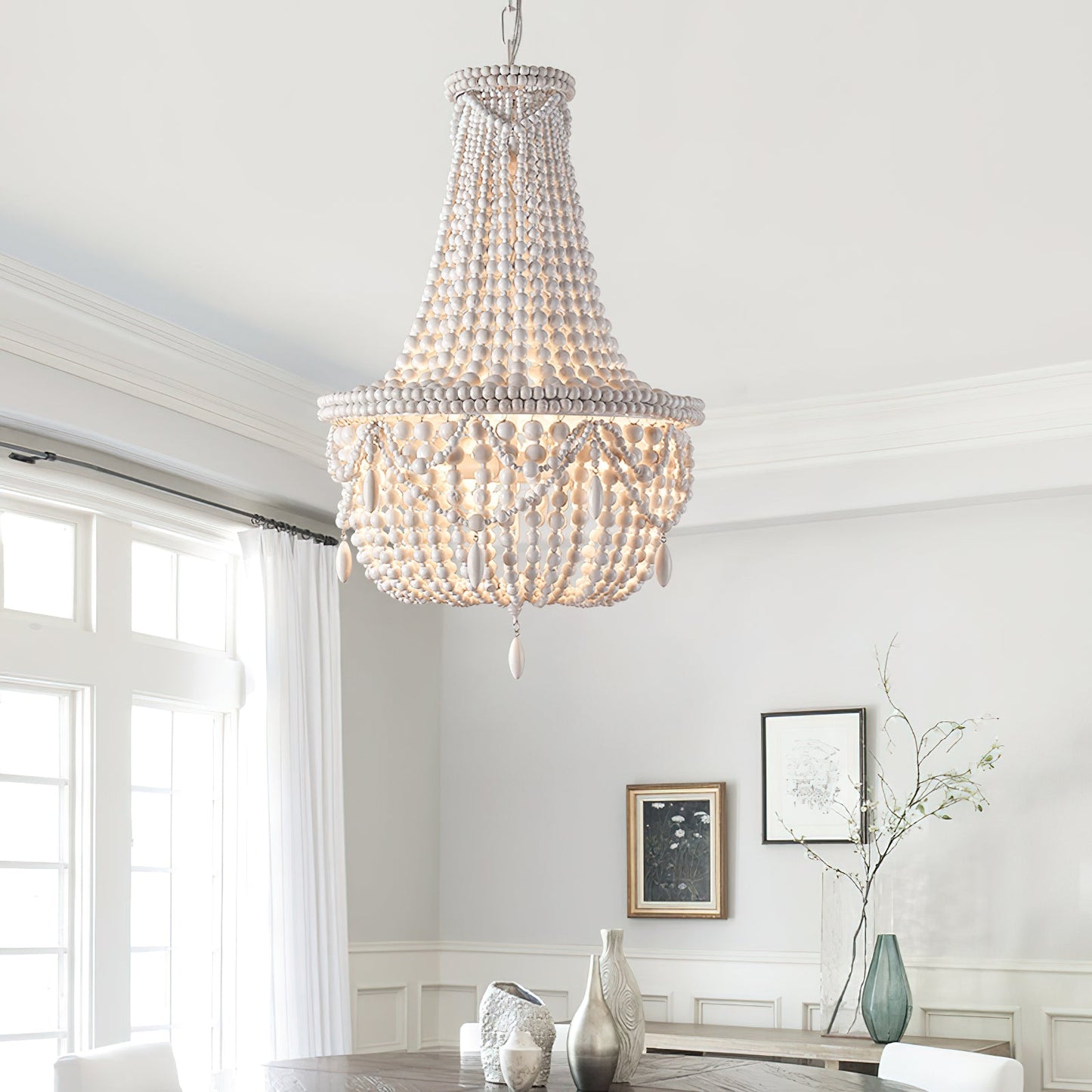 Yarara Wood Bead Chandelier