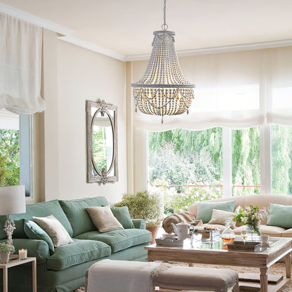 Yarara Wood Bead Chandelier