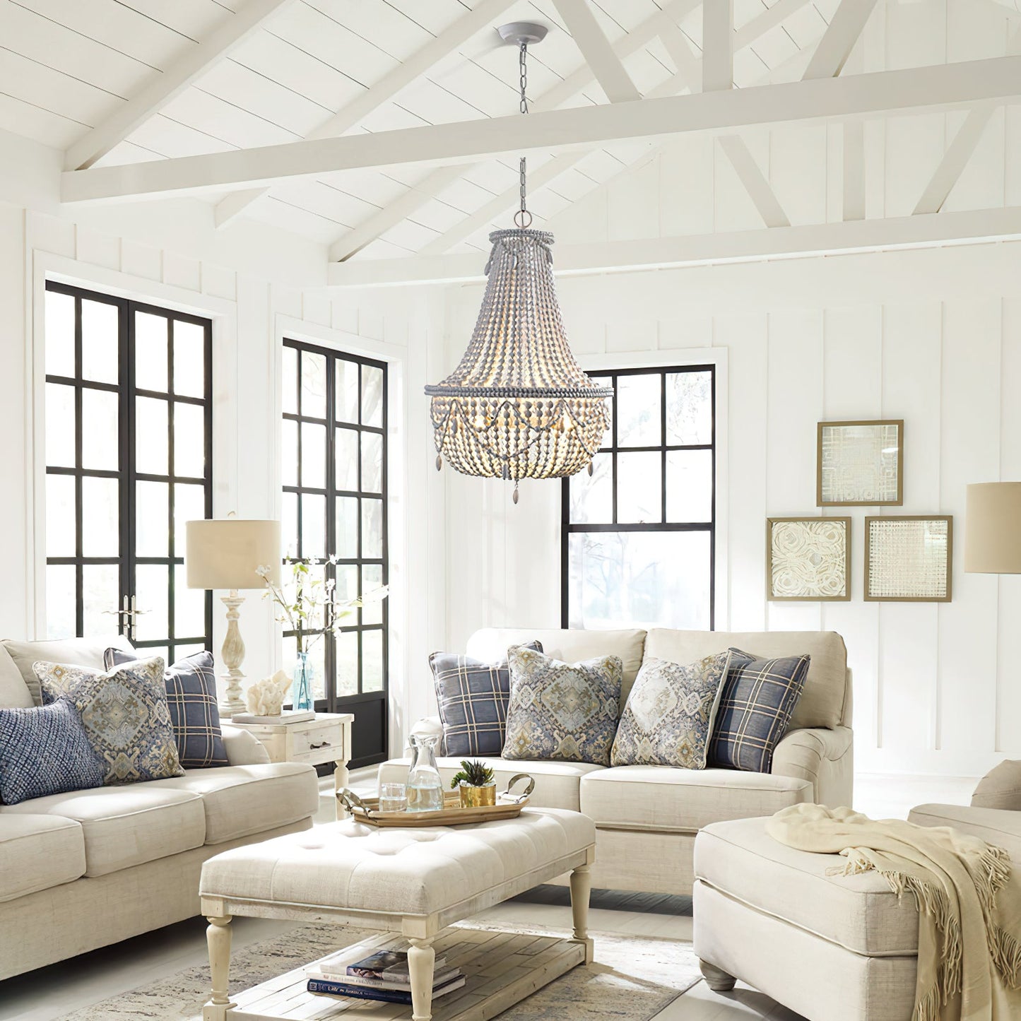 Yarara Wood Bead Chandelier