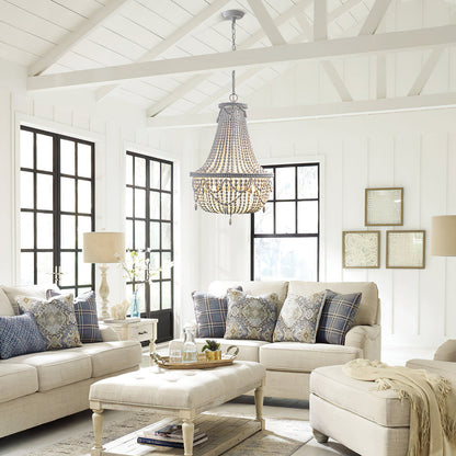 Yarara Wood Bead Chandelier