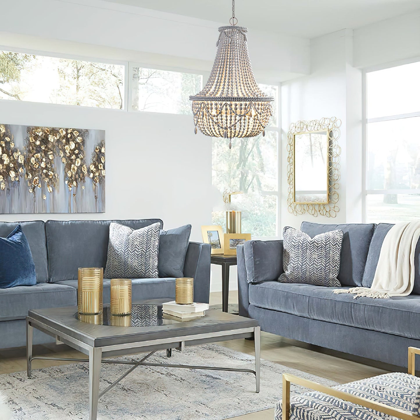 Yarara Wood Bead Chandelier